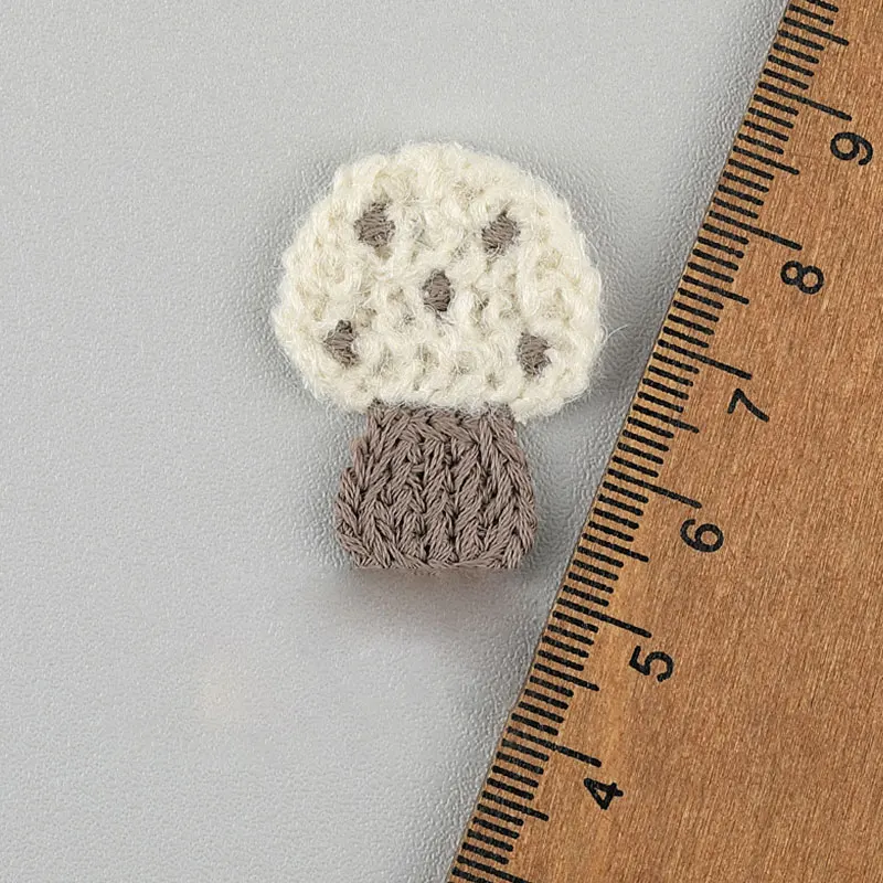 20 Stück Stickerei-Pilz-Applikationen für DIY-Haarspangen, Schuhblumen, Broschen, Kleidungszubehör-Patches – Detail 5