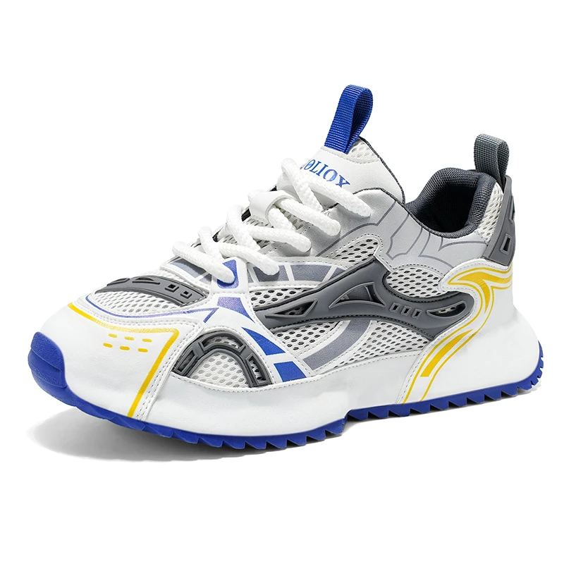 

Мужская повседневная спортивная обувь из дышащей сетчатой ткани, уличная модная сумка на подошве, повседневная обувь с низким вырезом, удобная мужская обувь на толстой подошве