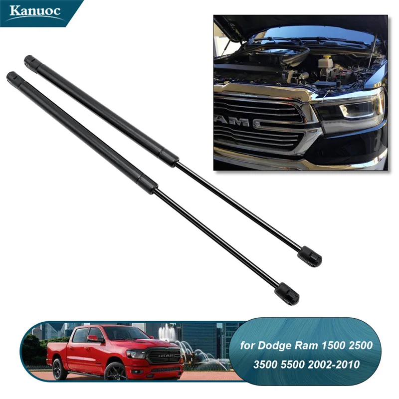 Car Gas Shock Front Engine Hood Support Rod Lift Auto Accessories For Dodge Ram 1500 2500 3500 5500 2002 2003 2004 2005-2010