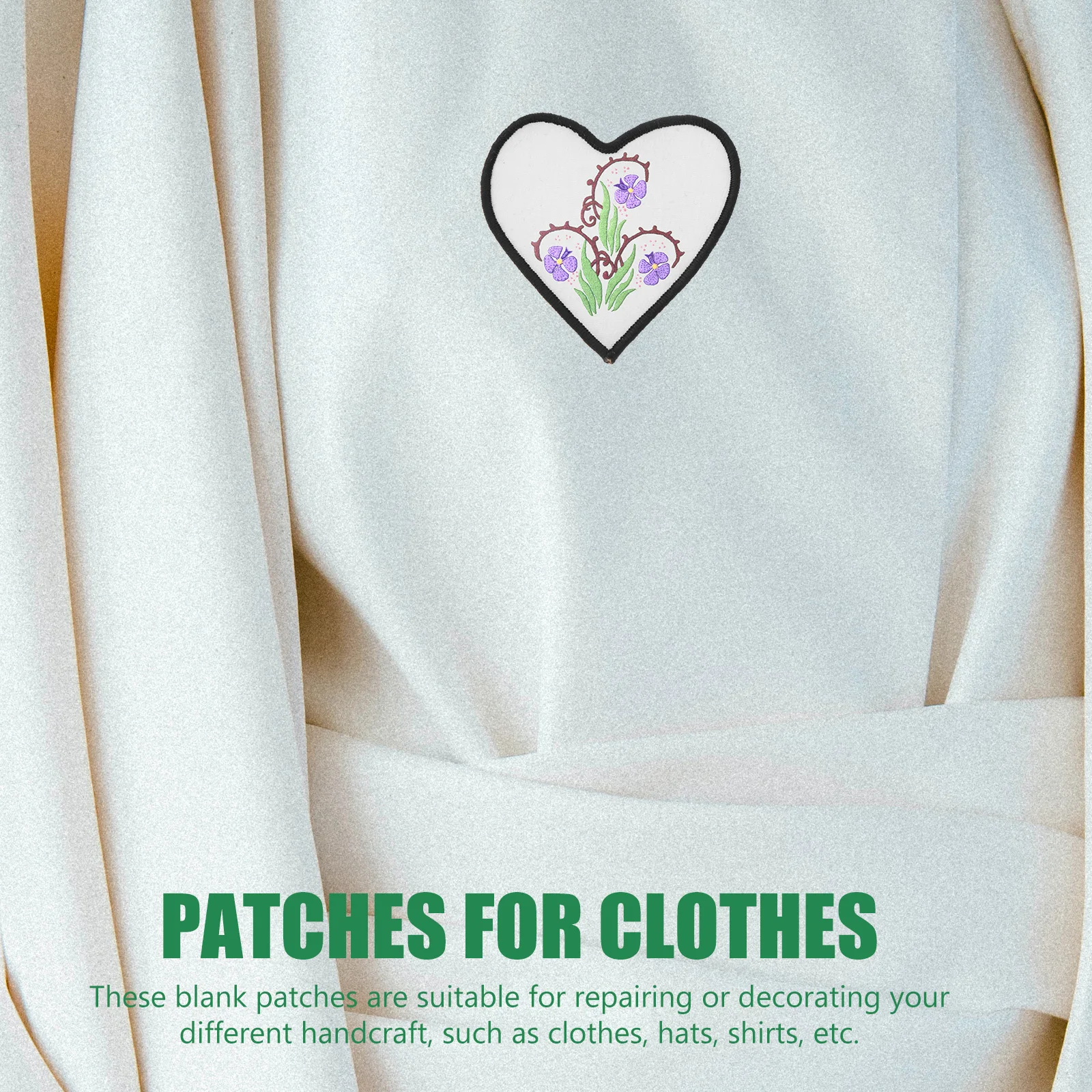 

10pcs Sublimation Patch Blanks Iron-On Patches Heart Shape Blank Appliques For Diy Clothes Hats Repairing Decorative Heat