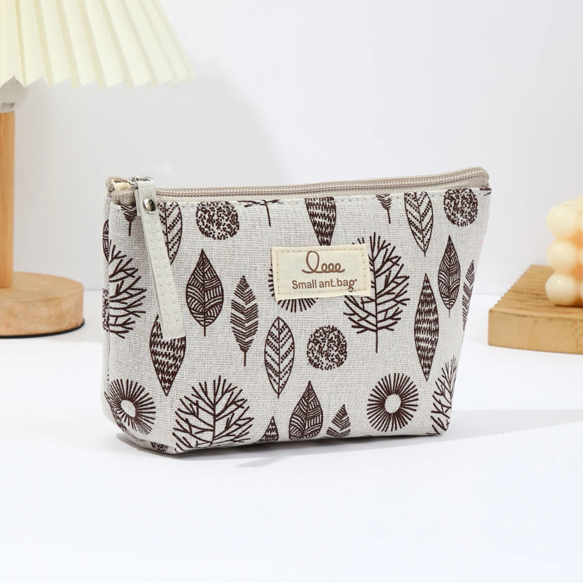 Japanische und koreanische Canvas-Kosmetiktasche, einfache und tragbare Reise-Aufbewahrungstasche, multifunktionale Studenten-Federtasche – Detail 10