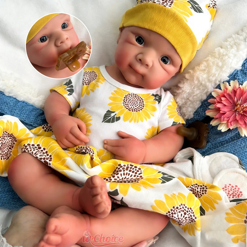 

High Quality 48cm Bettie Can Open Mouth Realistic Silicone Reborn Baby Girl Flexible Washable Art Doll for Advanced Collectors