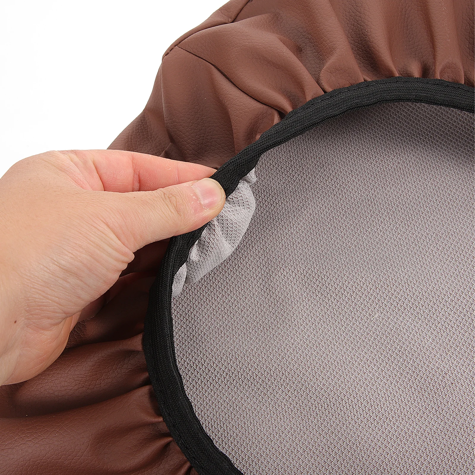 

Stool Cover Round 40x10cm Brown Protective Seat Bar Chairs Beauty Barber Dustproof Long lasting Easy Clean
