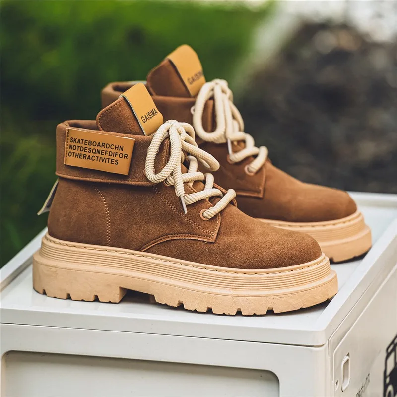 Luxury Denim Men's Boots Hand-designed High-top Shoes Stylish and Comfortable Riding Boots for Man Classic Breathable Work Shoes