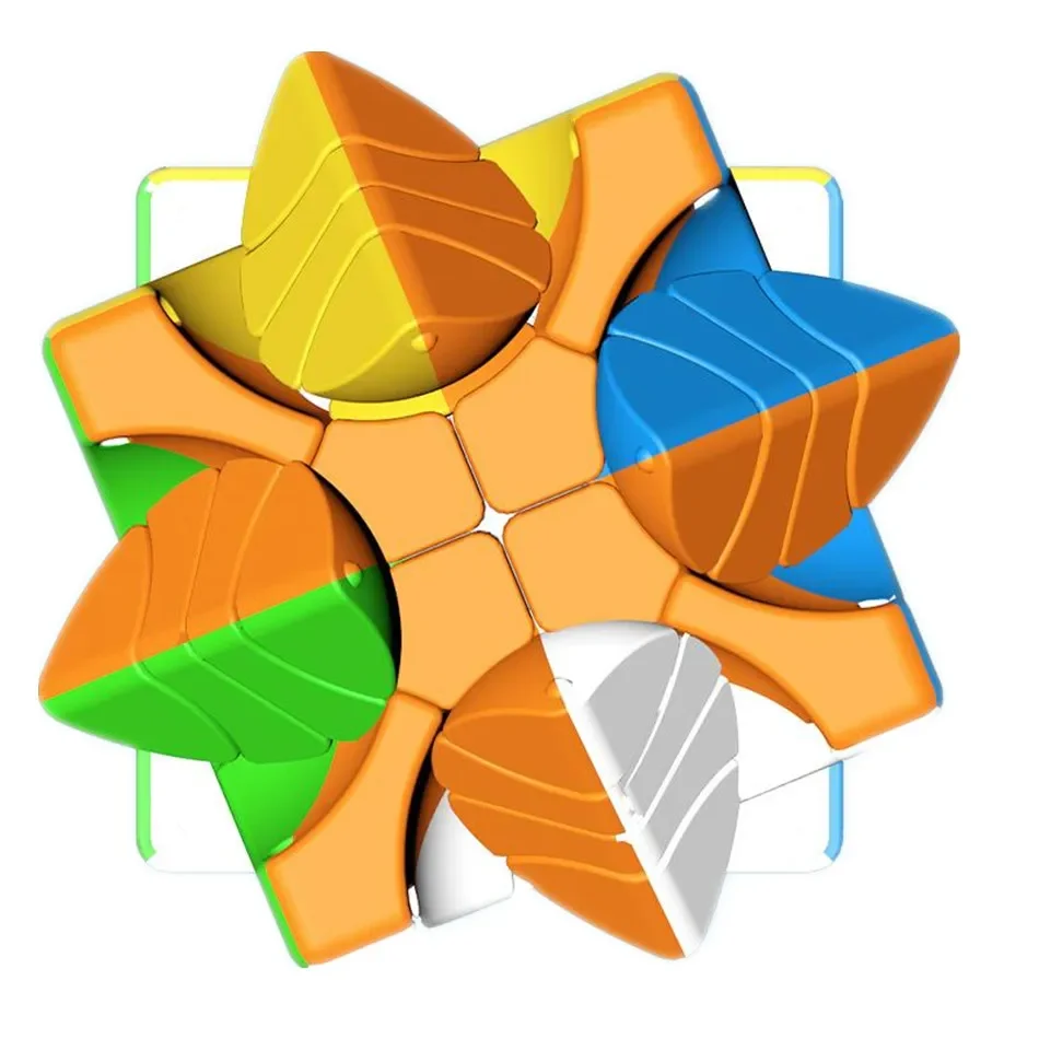 YuXin Magic Puzzle Turning Cube 2x2  Little Magic Stickerless Educational Puzzle Toys Complex and Difficult Magic Cubes