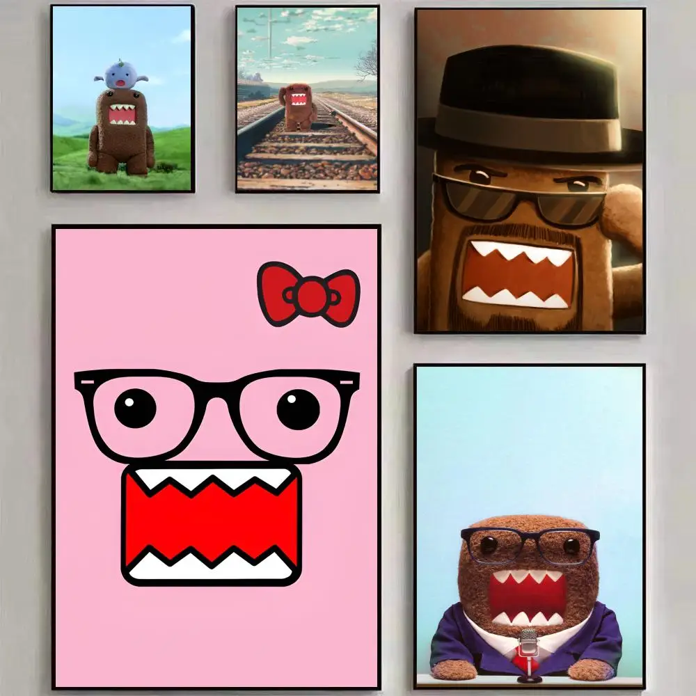 Cute Domo-Kun Classic Movie Poster HD art sticky wall waterproof home living room bedroom bar aesthetic decoration