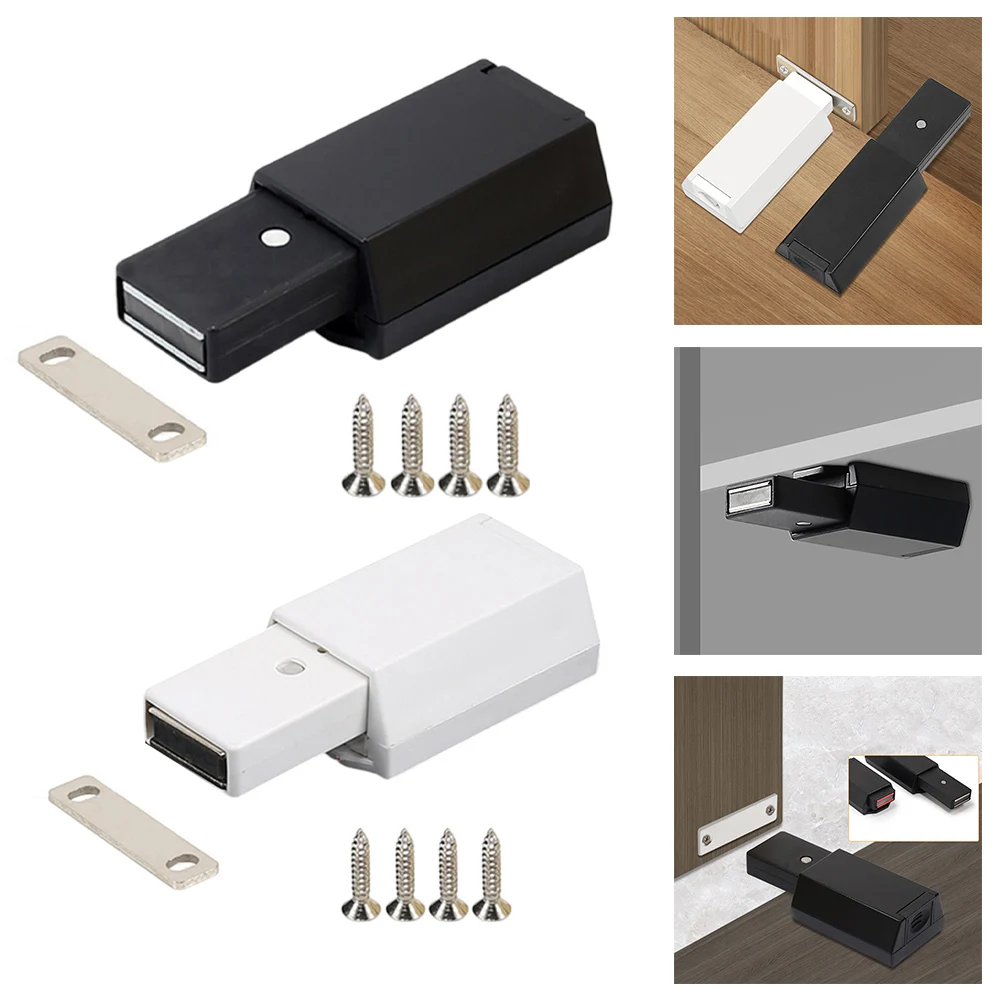 Magnetic Door Catches Push To Open Cabinet Catch Furniture Hardware Wardrobe Magnetic Suction Door Closer ﻿rebound Device