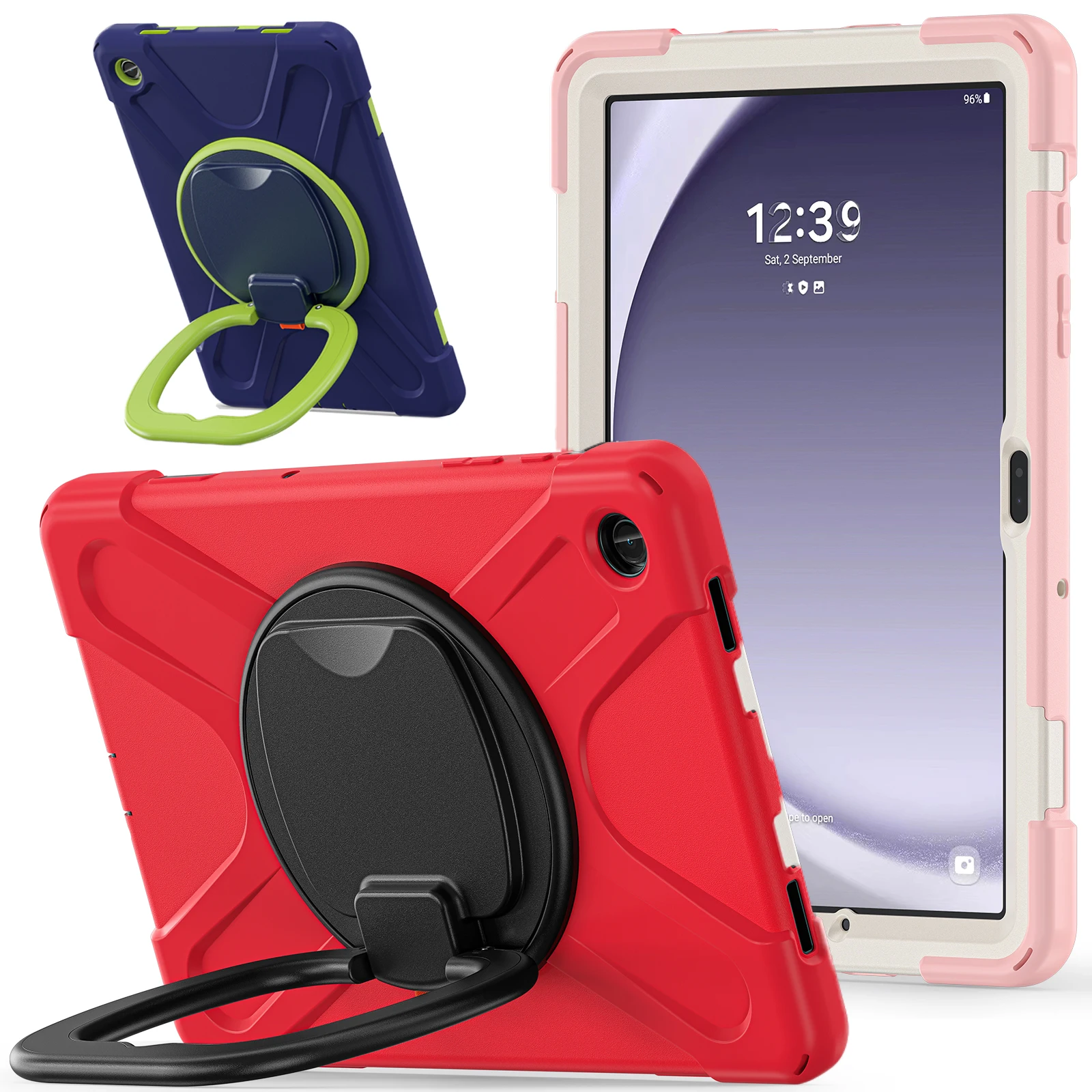 Soft Silicone Anti-Drop For Samsung Galaxy Tab A9 A8 Tablet Cover Four Corners Anti-Fall For Tab A9+ Stand Case