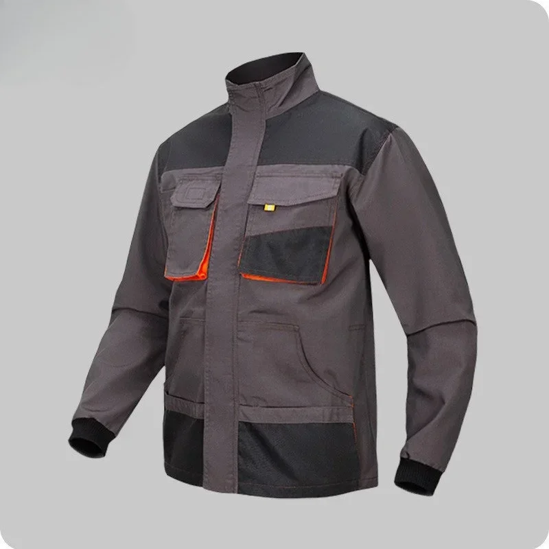 

Three Dimensional Multi Pocket Work Coat Large Pocket Durable Stain Resistant Workwear Top