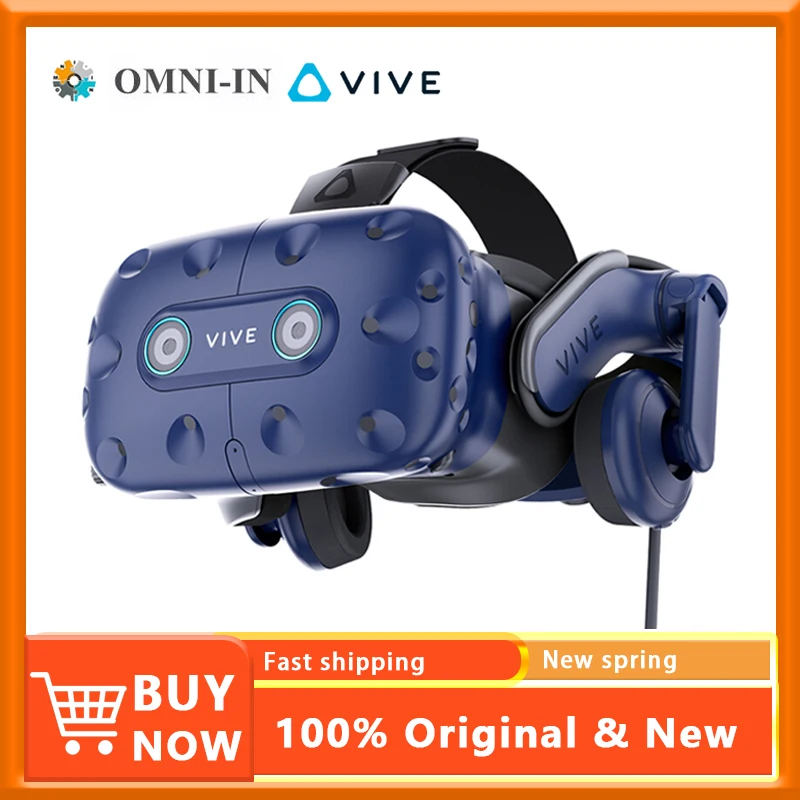 HTC Vive Pro VR Headsets 1.0 2.0 Professional Edition Smart VR Glasses 3D Movie Computer Dedicated For Metaverse & Stream Gaming