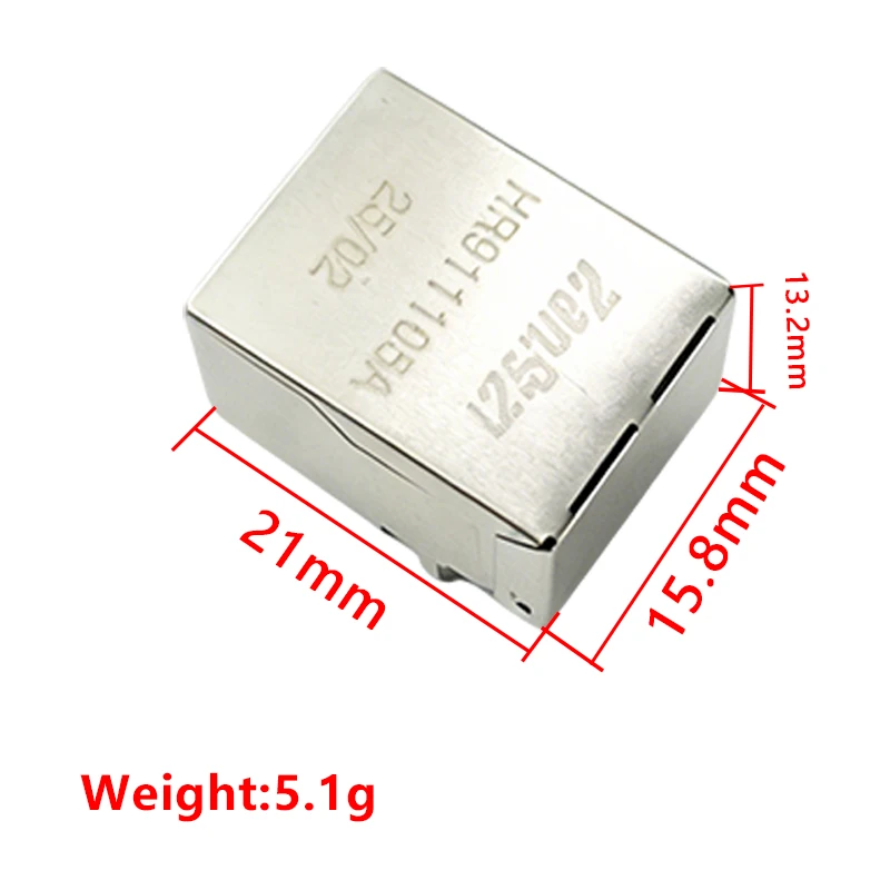 HR911105A RJ45 Ethernet Connector With Built-in Network Transformer, Shielded Metal Housing 100Mbps LAN Jack With LED Indicator