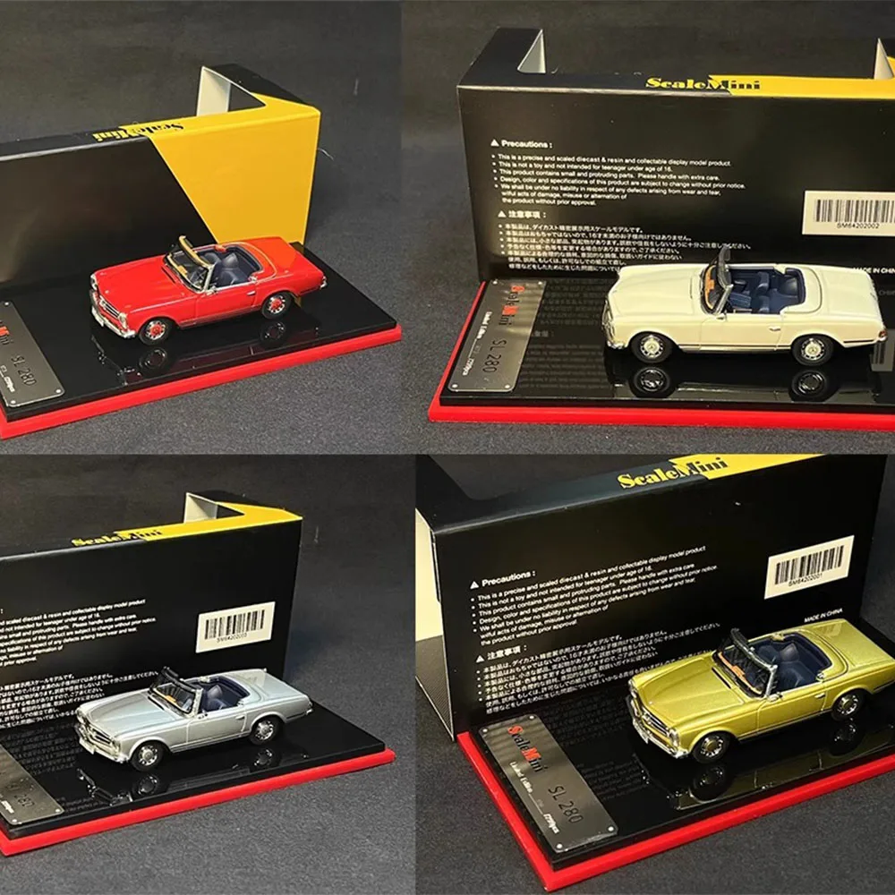 

1:64 Scale Luxy Model Car for Benz SL280 Open Top Grandfather Resin Car Model Limited Edition Supercar Collection Toys Gift