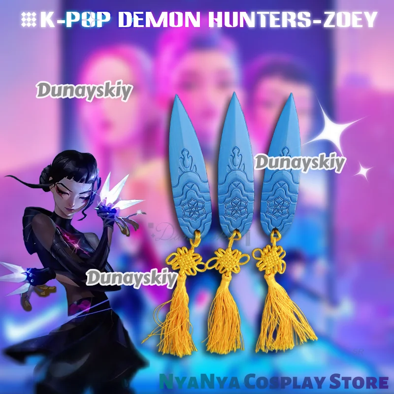 Anime Cosplay Prop Zoey KPop HUNTER Zoey Armi Coltello da lancio Cacciatore di demoni per accessori per feste di Halloween Bracciale per ragazze