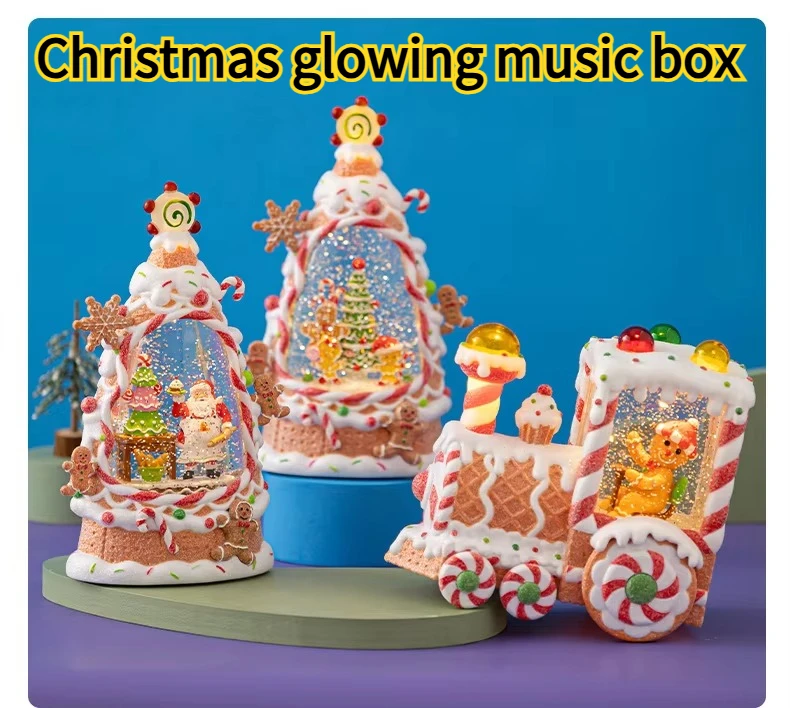 NEW Christmas Luminous Desktop Ornaments Home Holiday Atmosphere Decorations Creative Birthday Gift