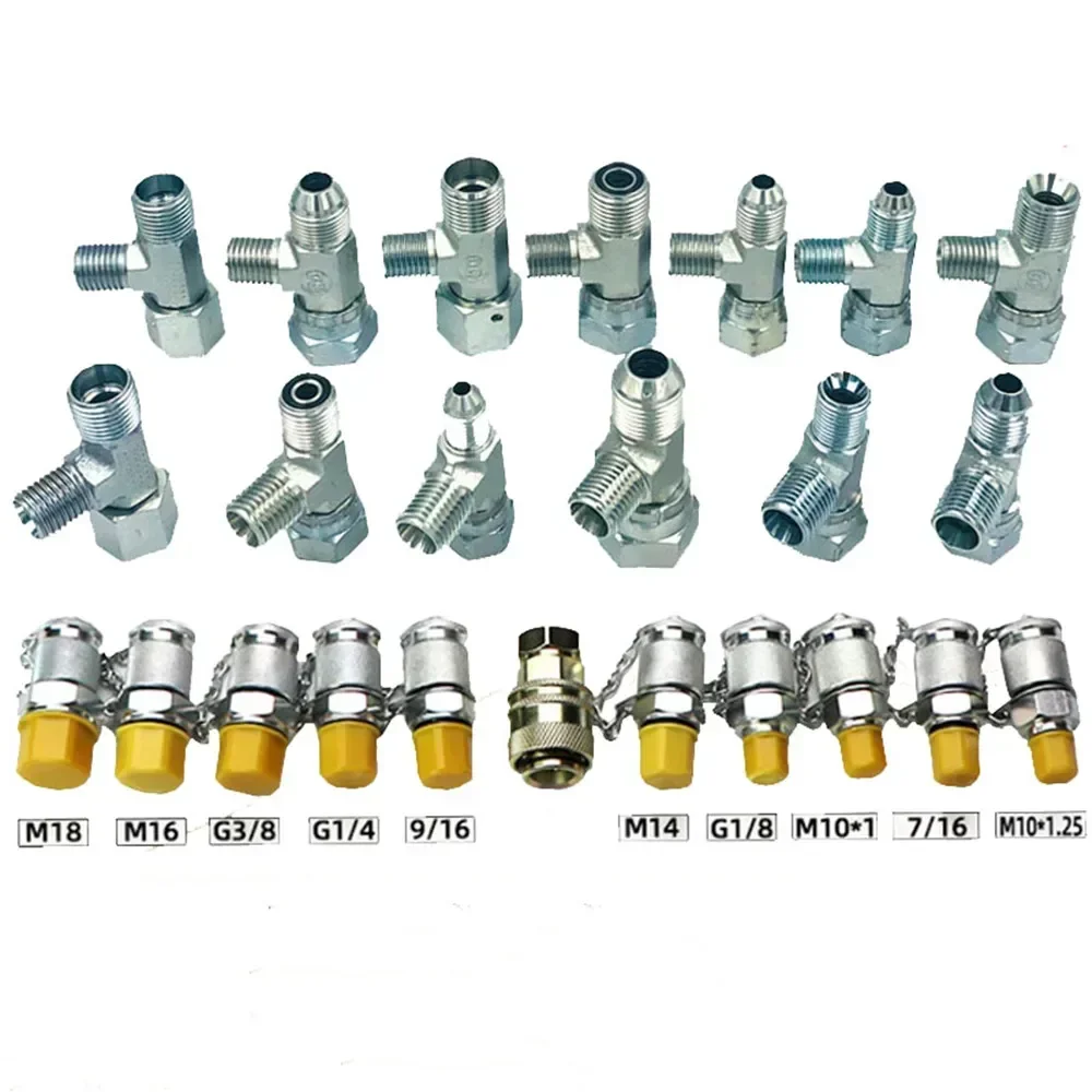 11pcs 15pcs  Test Coupling For Hydraulic Excavator Pressure Gauge Test Kit Parts Excavator Repair Kit 2 Year Warranty