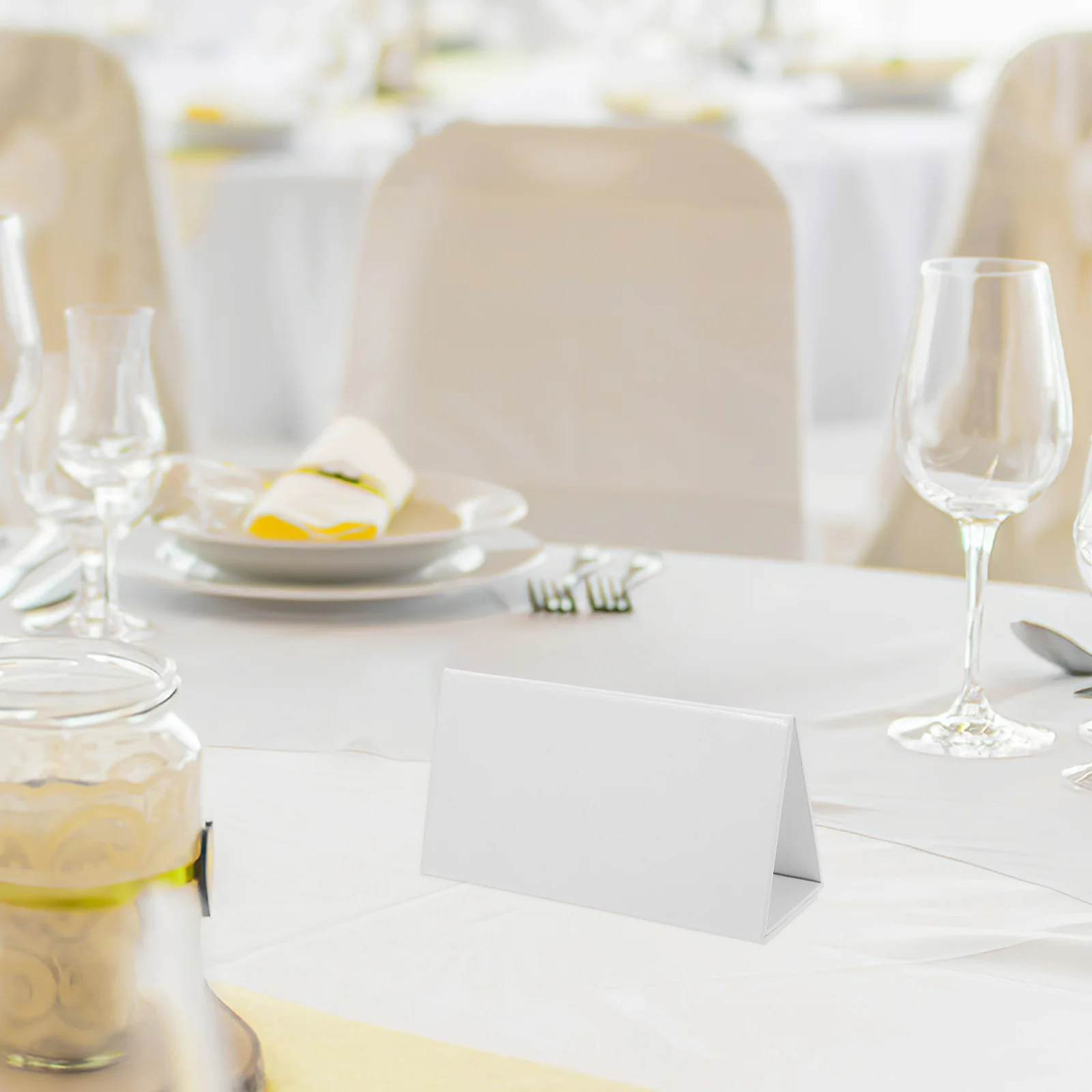 

1pc Name Tag Table Tent Card Erasable Foldable Desk Nameplate For Classroom Office Banquet Wedding Party Decoration Place