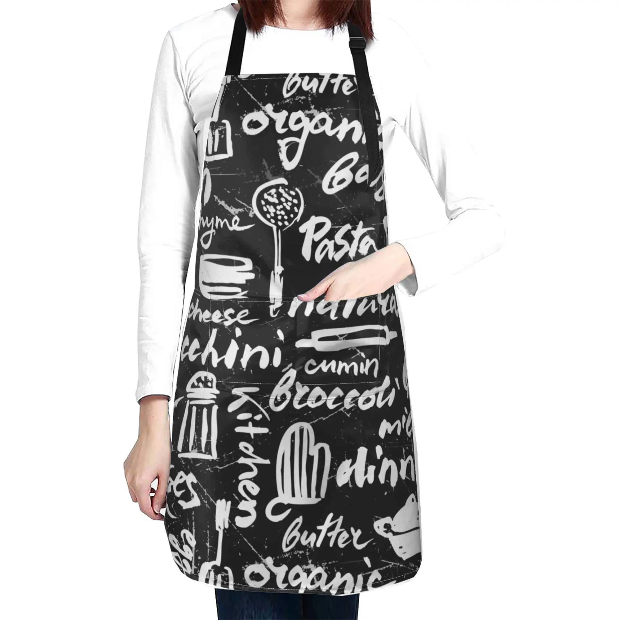 

Kitchen Pattern Aprons for Women with Pockets | 28 X 33 Inches | Cooking, Baking, Kitchen, Chef, Men's Apron