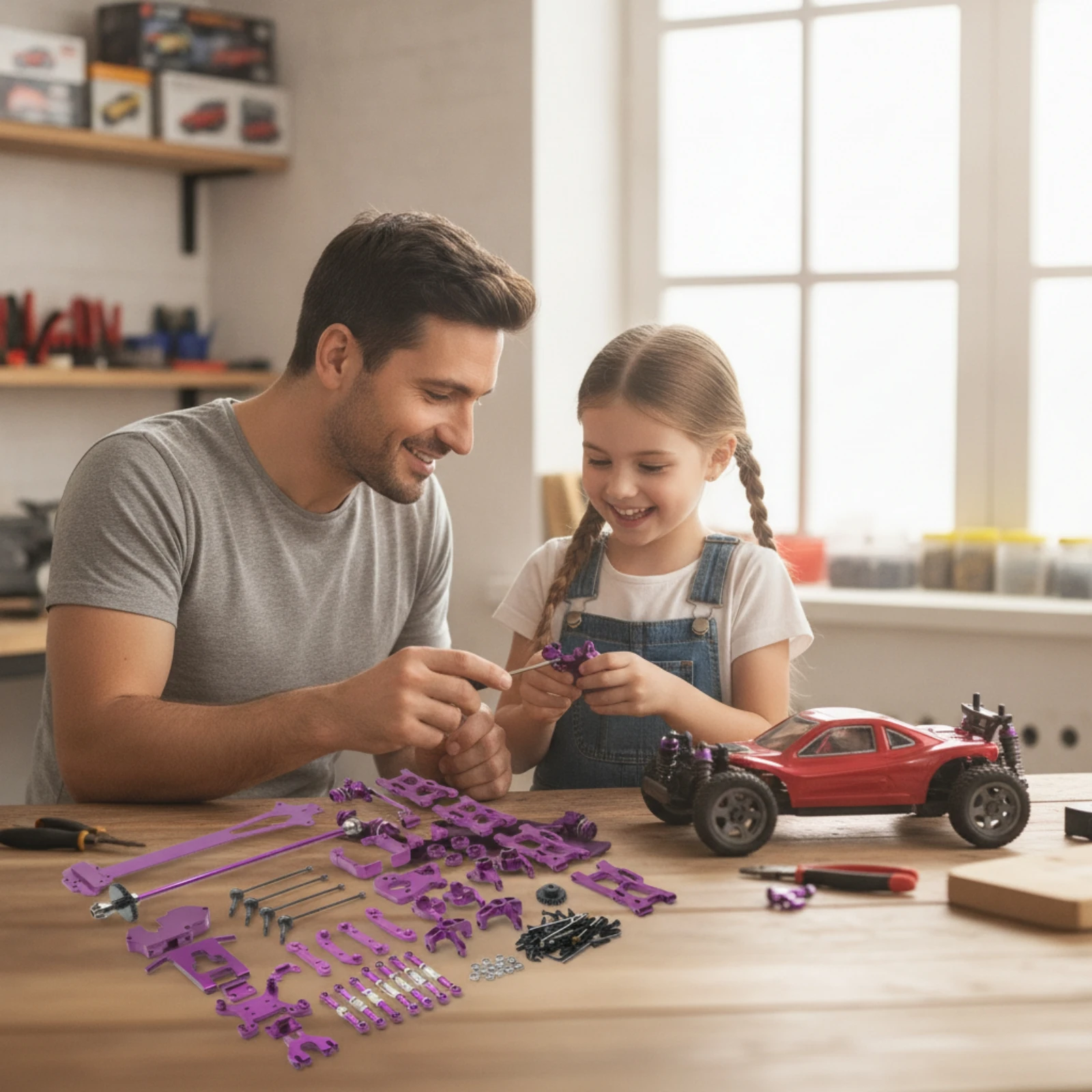 Metal Upgrade Parts Kit 1:12 Scale Upgrade Part Kit Front and Rear Arms High Performance Easy to Install for Hobbyists