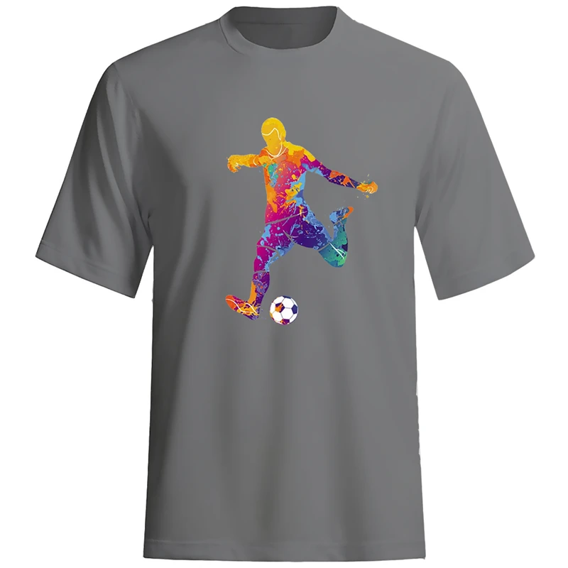 Summer Sports Football Jerseys Running Fashion Thin Breathable Speed Loose Men's Short-sleeved T-shirt Top Multi-color Clothing