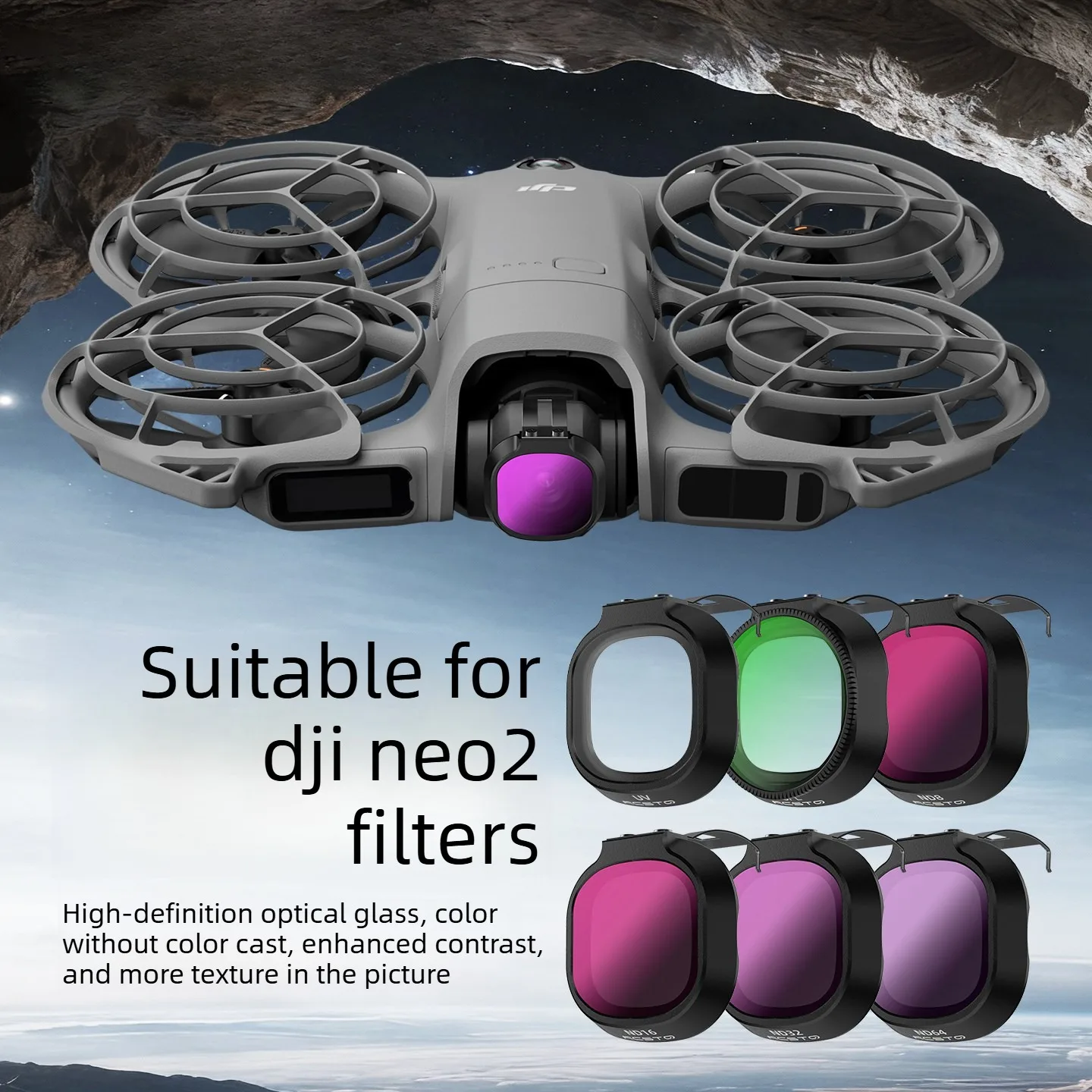 

Drone Lens Filter Set for Neo2 ND Filter Kit ND8 ND16 ND32 CPL UV Filter Camera Anti-glare Filter Drone Accessories