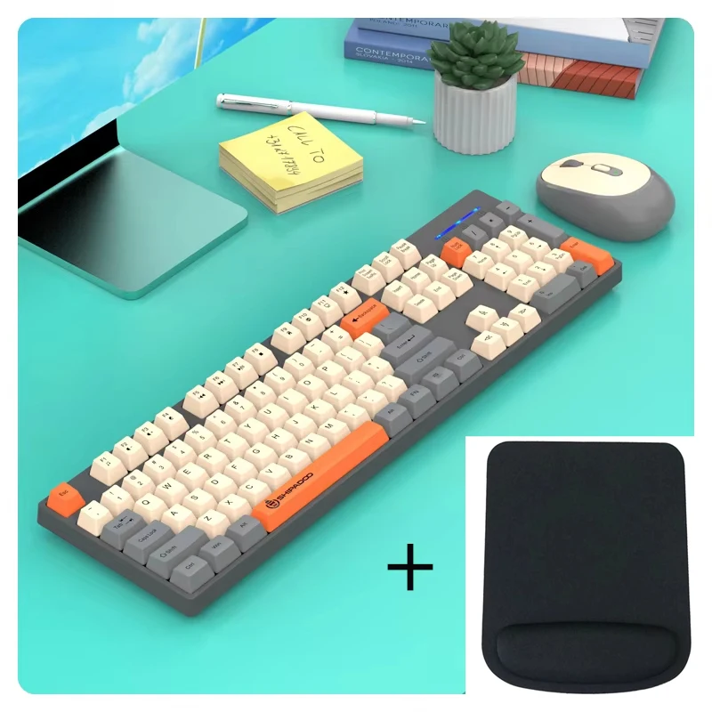 Shipadoo Gaming Wireless Keyboard and Mouse Combo Set With Mouse Pad Laptop Desktop Office PC Accessories For Office Study/Work