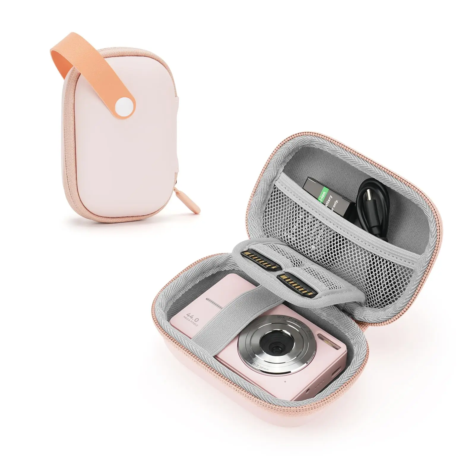 حافظة كاميرا رقمية لـ CAMKORY DC403 FHD 1080P/ KODAK PIXPRO FZ55/ FZ45/ STUOGYUM DC402-AF، حقيبة تخزين بطاقات SD للسفر #1