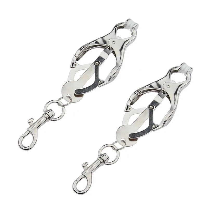 Nipple Clamps Hook Breast Clips Stainless Steel Fun Boobs Erotic Product Clit Pleasure Stimulator Bondage Massager Exercise Game