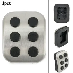 Parts Parking Brake Pedal Replacement Silver & Black Accessories Cover High Quality Metal & Rubber Pad Durable