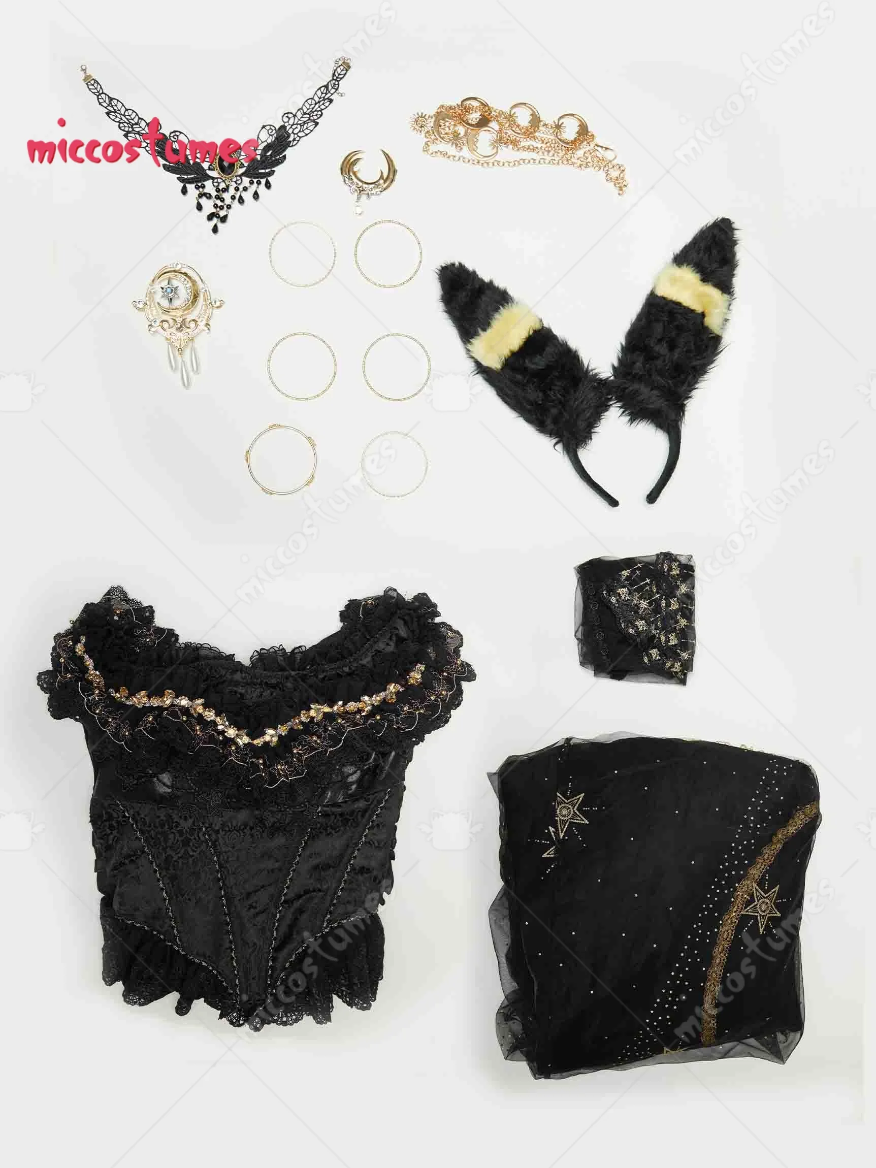 Miccostumes PM Derivative Princess Serie Dress Suit Top Skirt with Veil Waist Chain Cosplay Costume Halloween Cosplay Costume