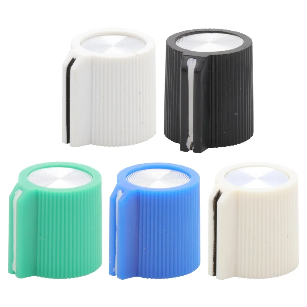 10szt 14x16mm ABS Plastikowy zestaw Pokrętło Wskaźnik Lustro Nakładka Przycisk ON do gitary AMP Efekt Pedał Stomp Box Overdrive 1/4 Mosiężny Wałek — zdjęcie produktu 7