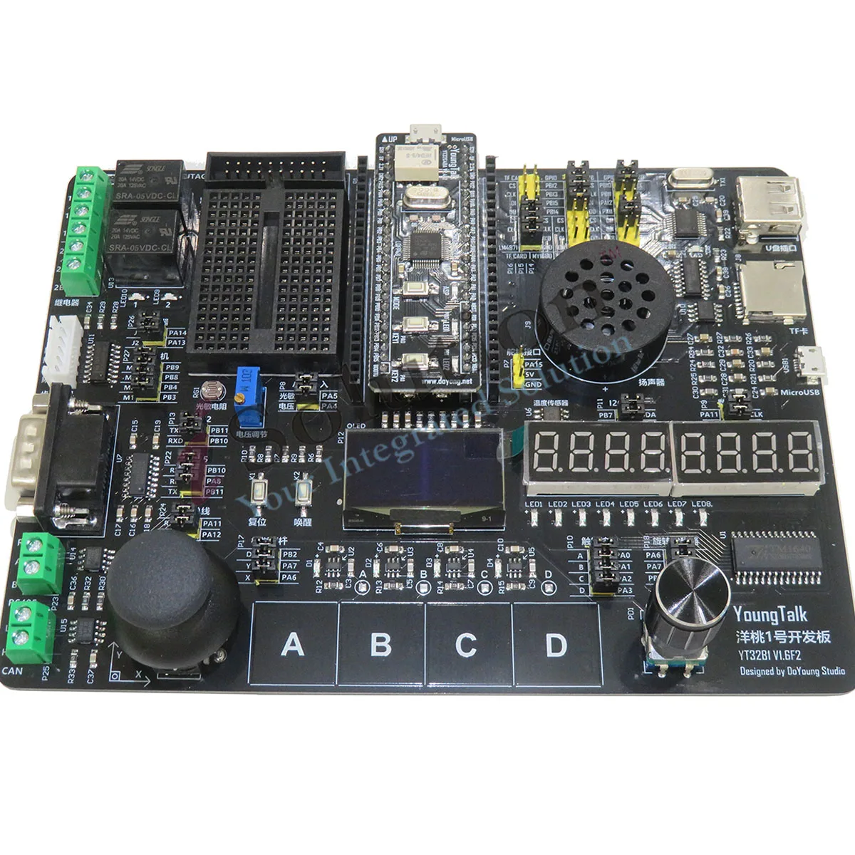 STM32 ARM Cortex-M3 STM32F103C8T6 Development Board with RS232 RS485 CAN MP3 USB Breadboard OLED