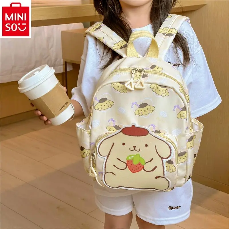 MINISO tas punggung anak ransel, ransel anak-anak kartun Anime Hello Kitty Culomi tali dapat disesuaikan