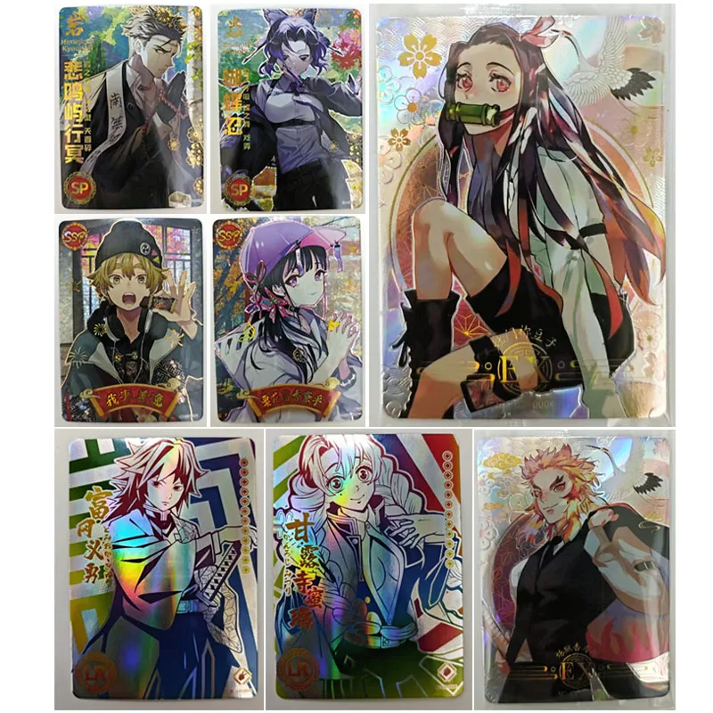 

Аниме Demon Slayer EX SP SSP LR карты Agatsuma Zenitsu Kochou Shinobu коллекционные карты подарки на Рождество и день рождения детские игрушки