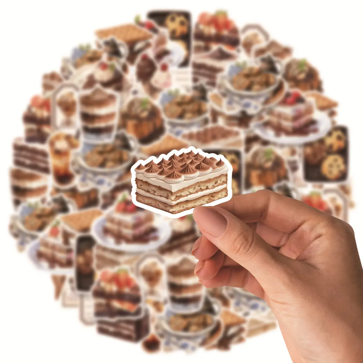 30pcs Dessert Home Series Bread Dessert Theme Collage DIY Stationery Decoration Stickers Suitable for Diaries,Laptops,Scrapbooks