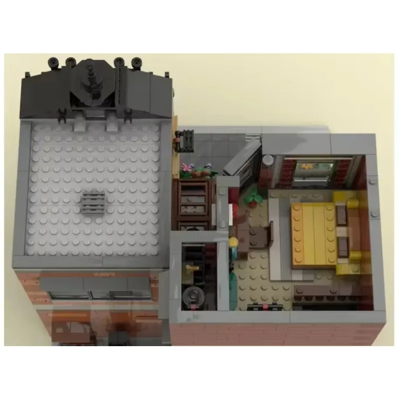 Moc بنة وحدات وسط المدينة ماجيك متجر نموذج التكنولوجيا الطوب لتقوم بها بنفسك تجميع مدينة عرض الشارع لعبة هدايا العيد