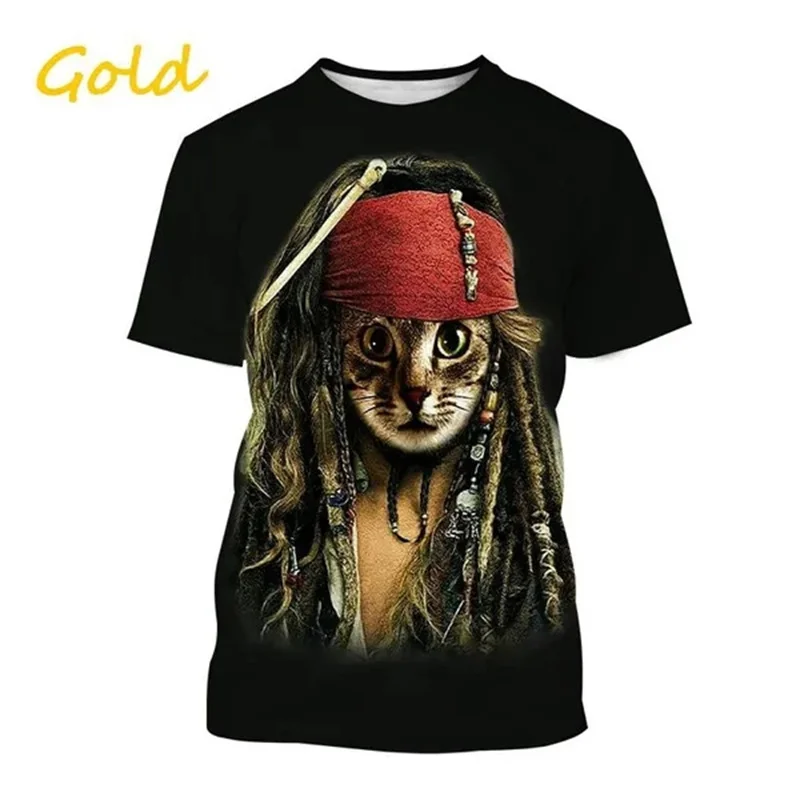 Funny Boxing Cat T Shirt Novelty Men 3D Muay Thai Cats Boxer Print T-shirt Cool Designs Felinae Felis Catus Kids Tops Tee Shirts