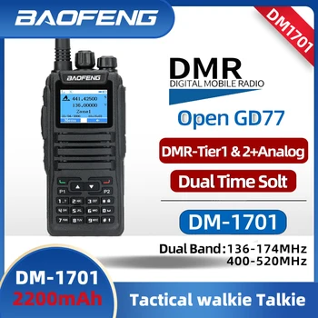 Baofeng DM-1701 DMR Walkie Talkie GD77 Dual Mode Analog Digital Tier 1+2 Dual Time Slot Long Range DM1701 Ham Two Way Radio