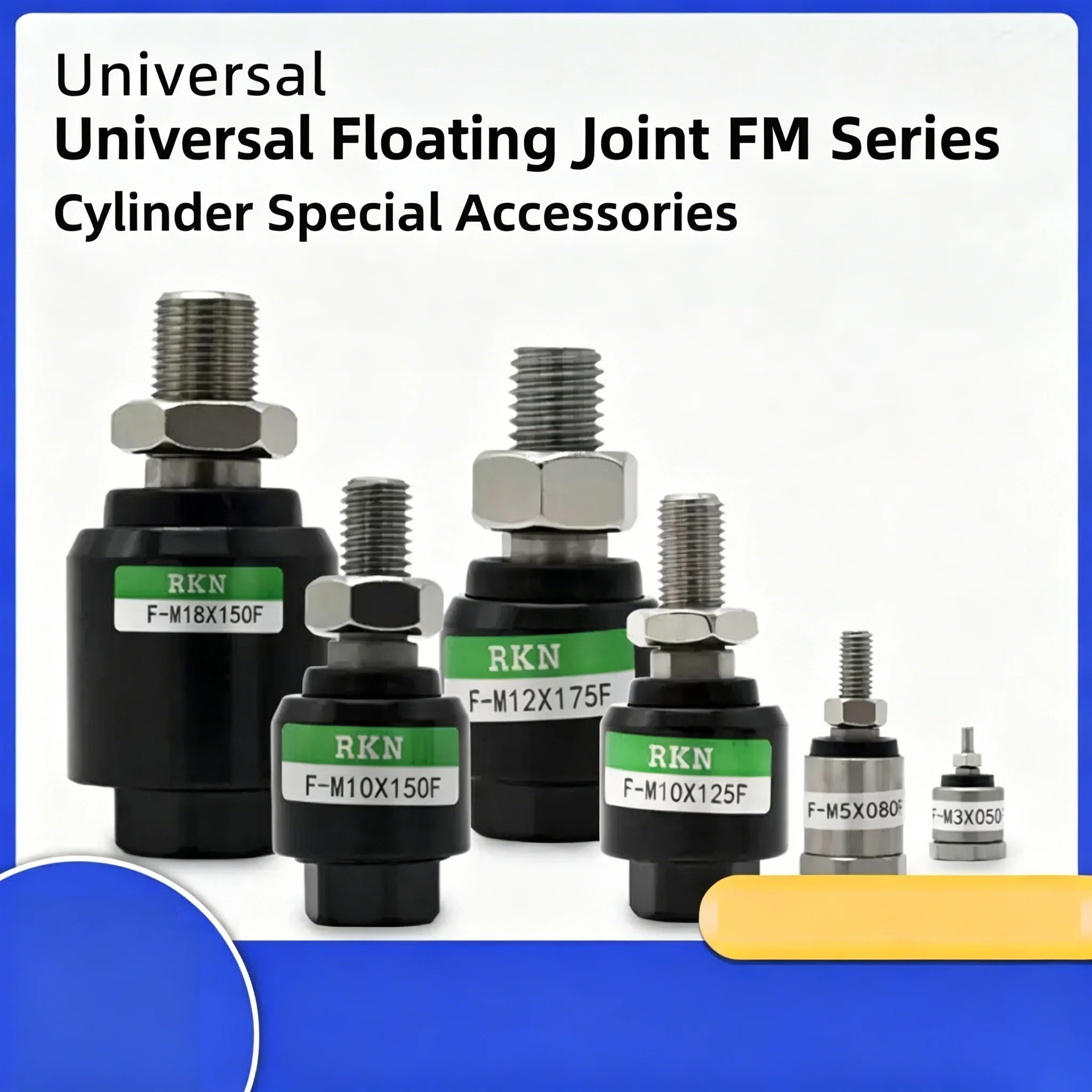 JA32-10-100 JA30-10-125 NEW Type JA Series Universal Floating Joint Cylinder Swing Joint JA80-20-150 JA63-16-200 JA40-14-125