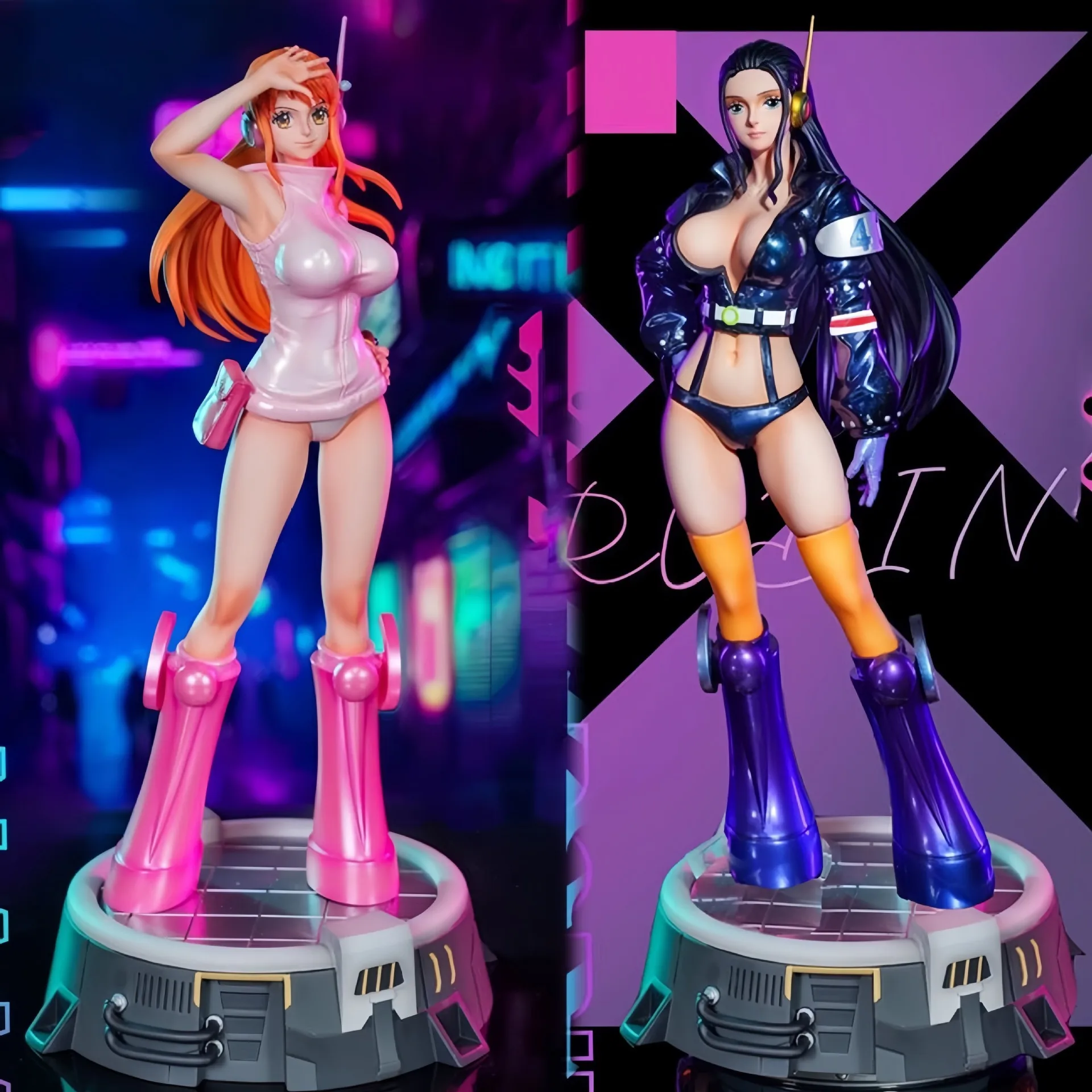 

Anime One Piece Collectible Action Figure Set - 26cm/10.23in PVC Toys Robin & Nami Statues for Model Display And Gifts