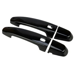 1 Pair Car Front Left Right Smart Side Door Handle Cover Trim Fit for Chevrolet Camaro Coupe Convertible 2022-2016 Glossy Black