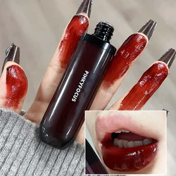 Lasting Black Mirror Lipglaze Waterproof Lasting Water Light Dark Red Sexy Lip Tint Moisturizing Liquid Lipstick Makeup Cosmetic