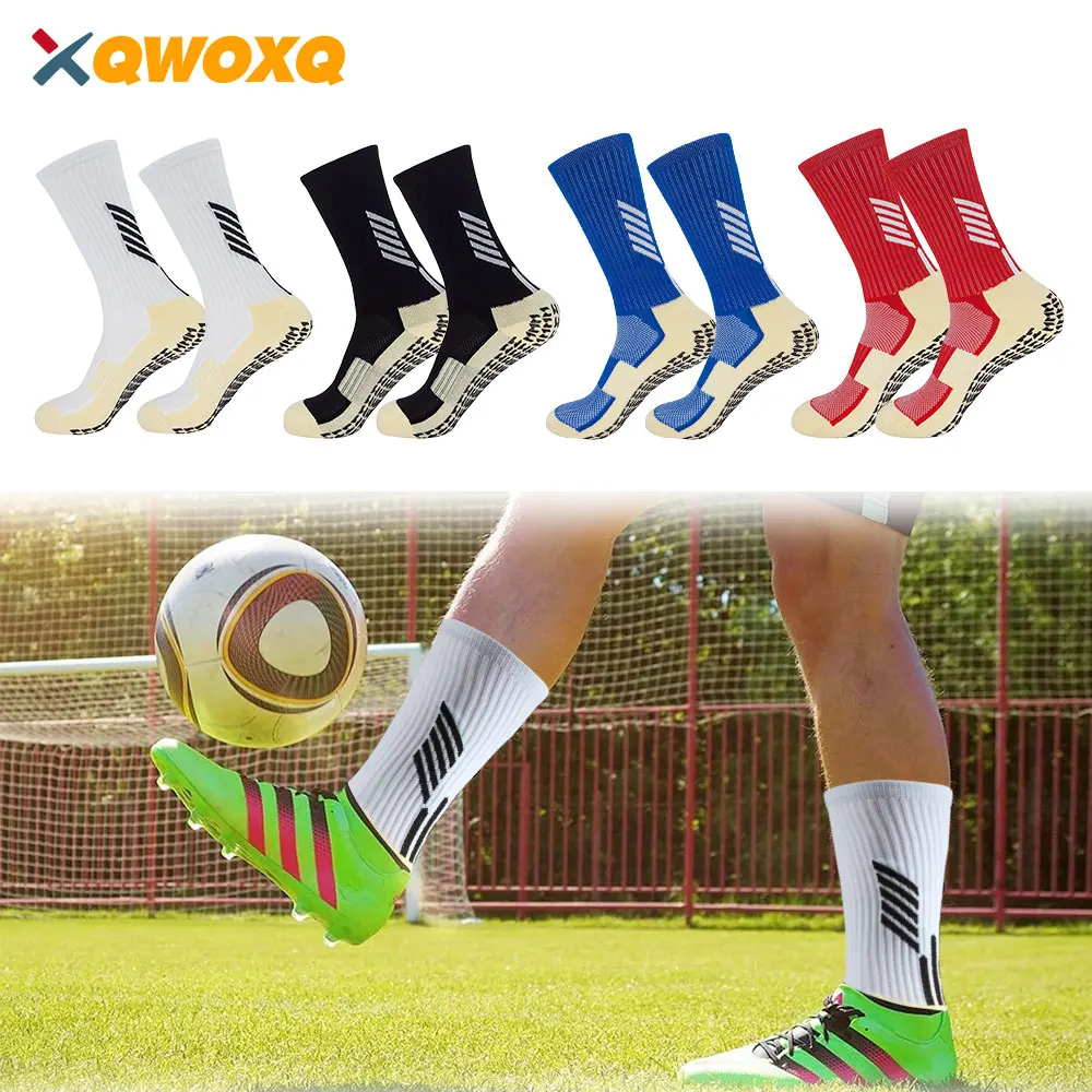 1Pair Sports Anti-slip Athletic Sock for Adult Children, Soccer Sock Non-skid Slipper Sock, Trainning Sock for Yoga Gym Football