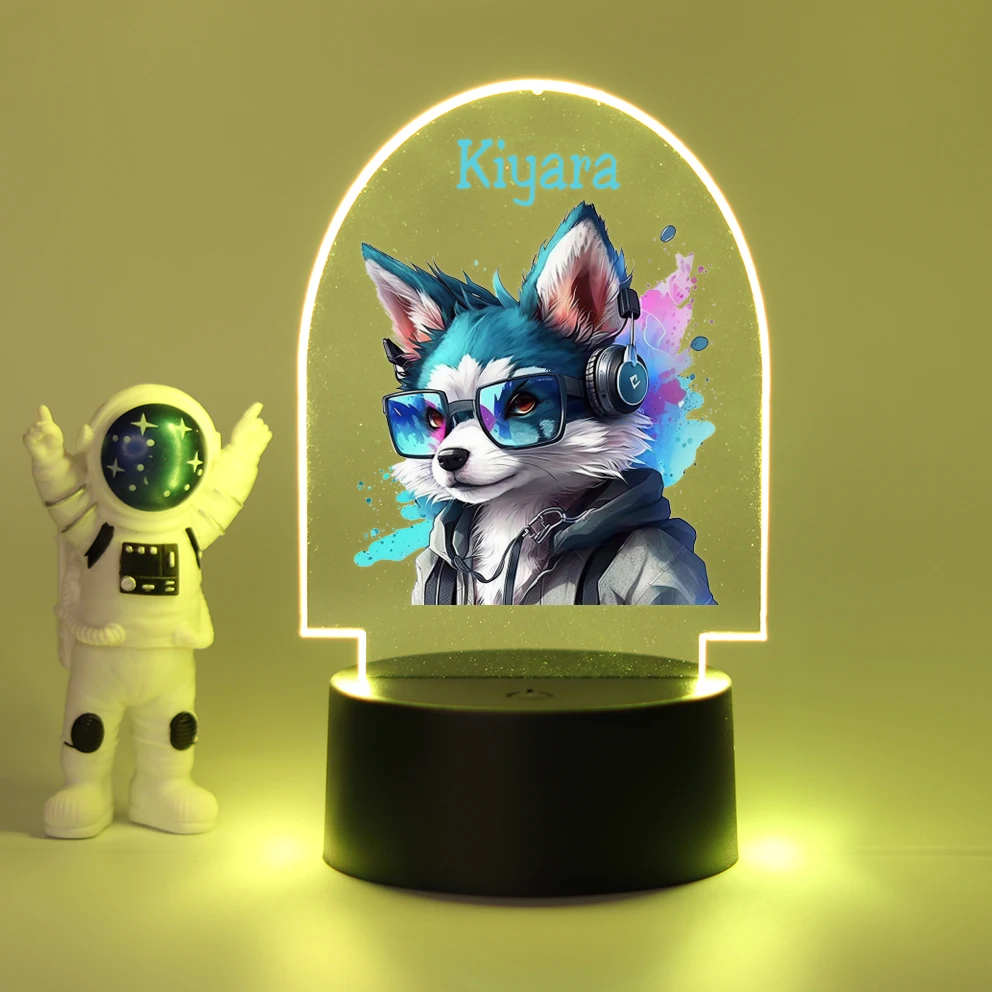 

Personalized Custom Wolf Modern 3D Led Night Lamp Usb Mange Avatar Room Decor Gift Room Decor Decoration Children Hoom Gift