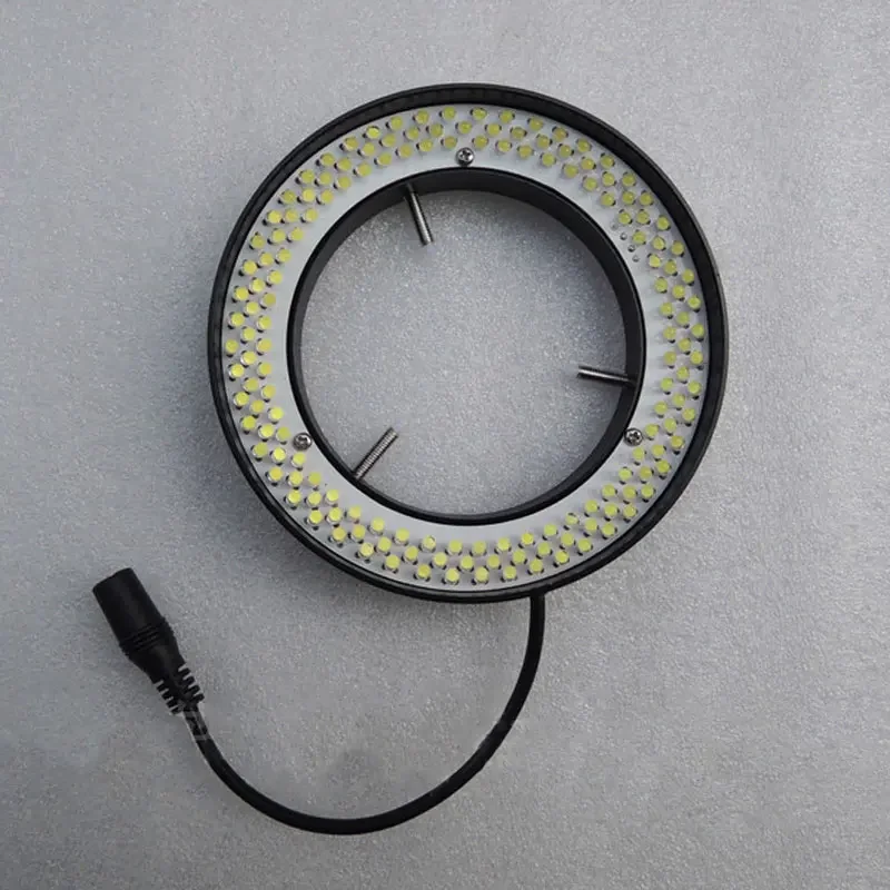 Microscope Adjustable 156 LED Ring Light 81mm Large Inner Diameter Illuminator Lamp for Stereo Microscope Camera Illumination