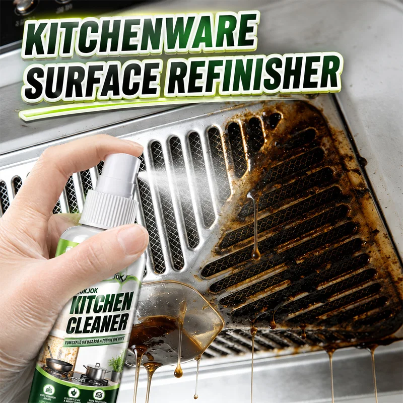 JOKJOK Oil Stain Foam Cleaner, Multi-Purpose Heavy-Duty Grease Foam Cleaner for Kitchen Stoves and Range Hoods
