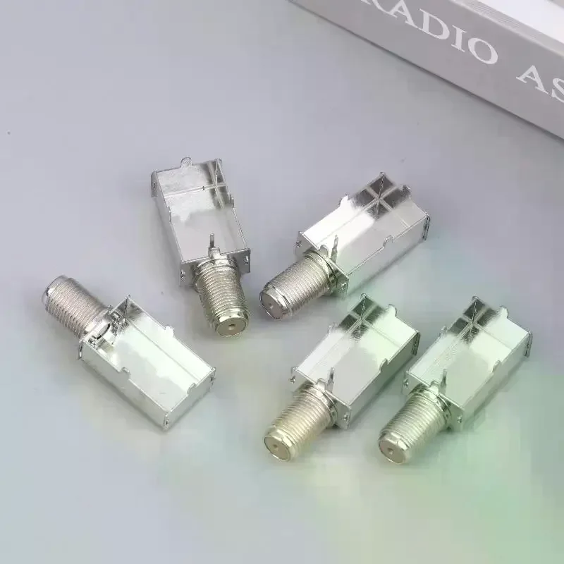 5/10pcs of M Shielding Box with Integrated High-Speed Coaxial Cable Connector, IF 2414F, and Imperial Threaded Connector.