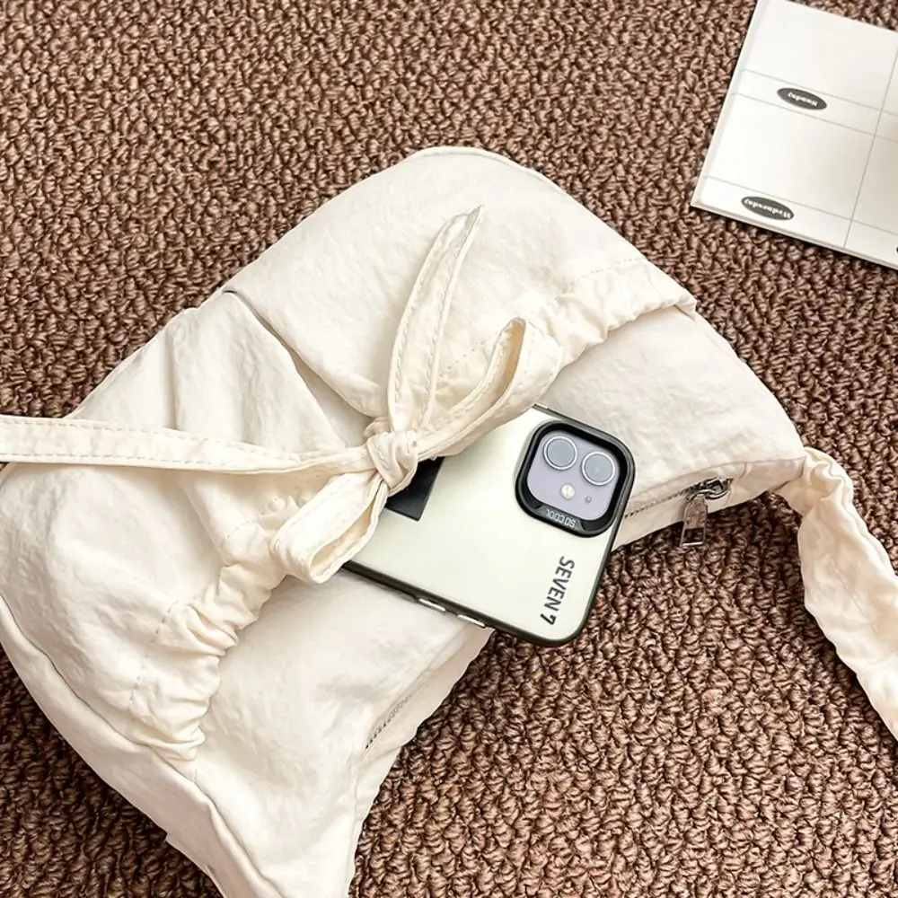 أزياء الصلبة اللون القوس مطوي حقيبة الكورية نمط الحلو مطوي حقيبة كتف سستة شيك حقيبة يد نسائية سيدة