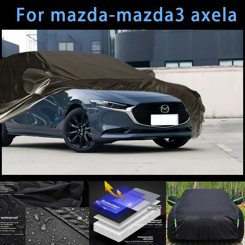 

For mazsa-mazda3 axela Outdoor Protection Full Car Covers Snow Cover Sunshade Waterproof Dustproof Exterior Car accessories