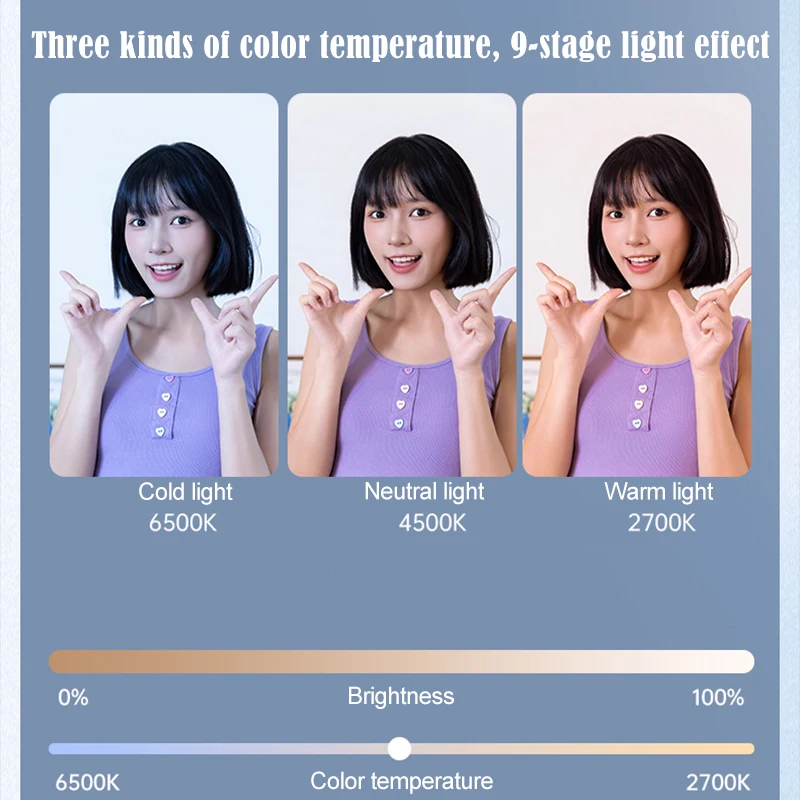 led ring light for phone light clip light for video shooting led light for video led for cell phone Mirror for selfie light