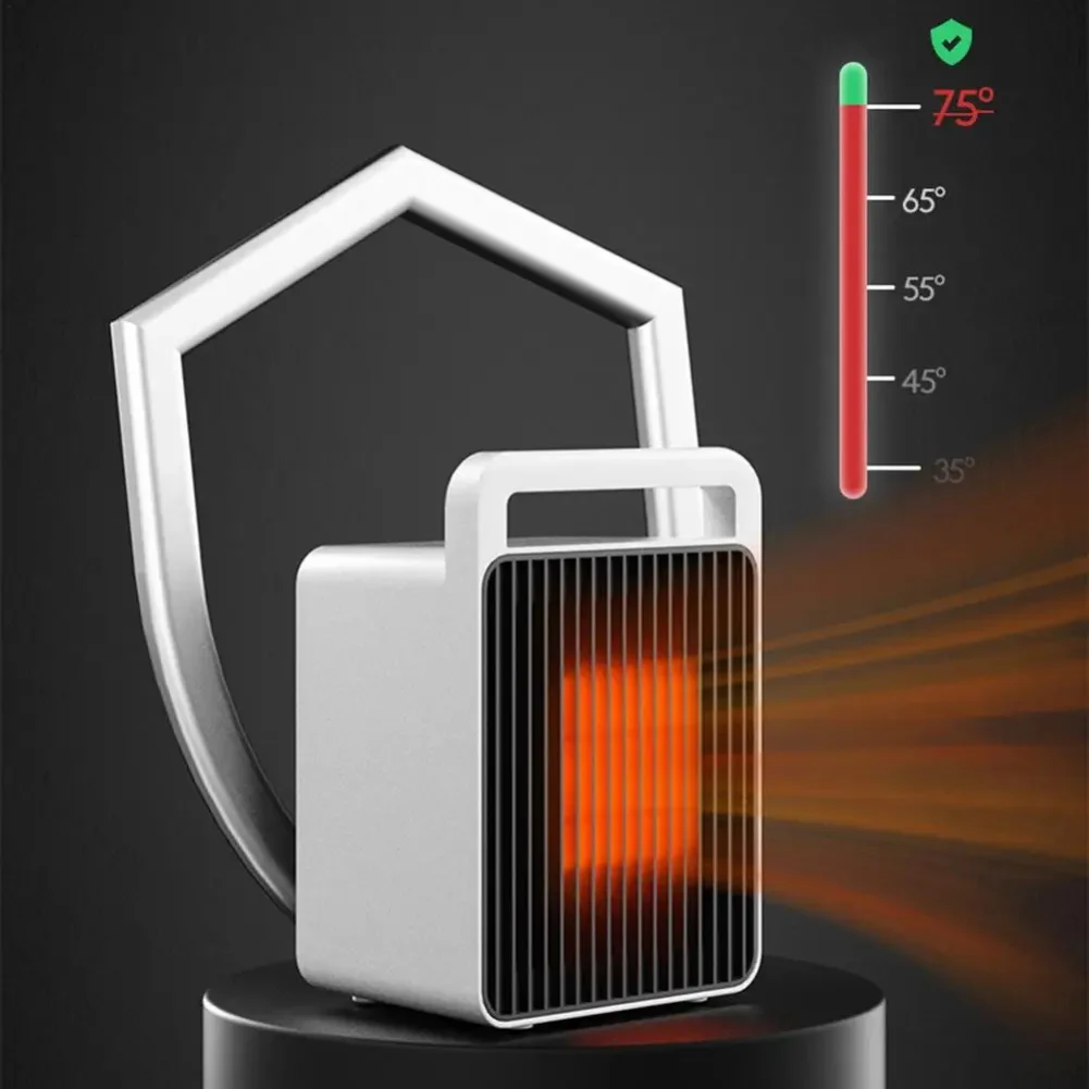 Dual Speed Heater Mini Space Warmer Indoor Heating Compact Electric Space Heater Automatic Power-Off Compact Design